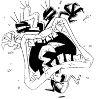 A coloring page of monster